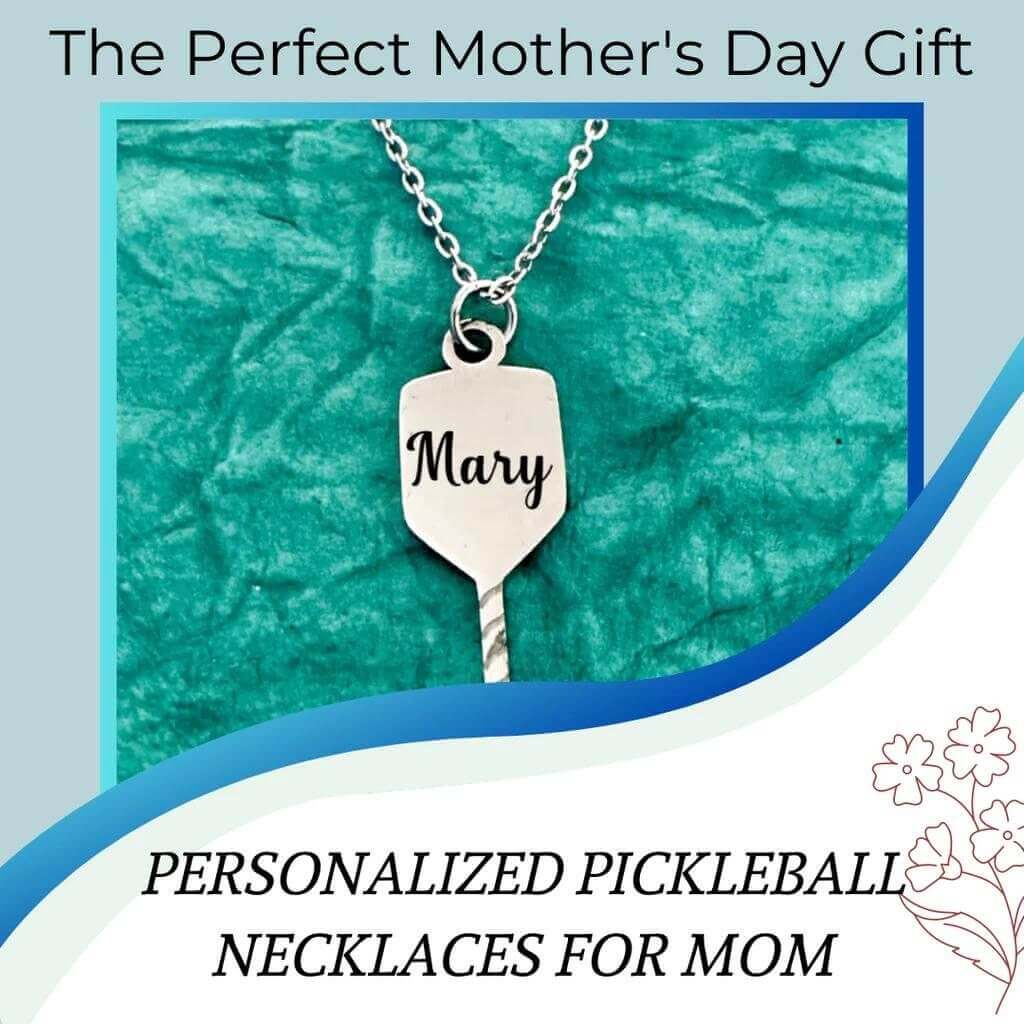 Personalized Pickleball Necklace for Mother's Day