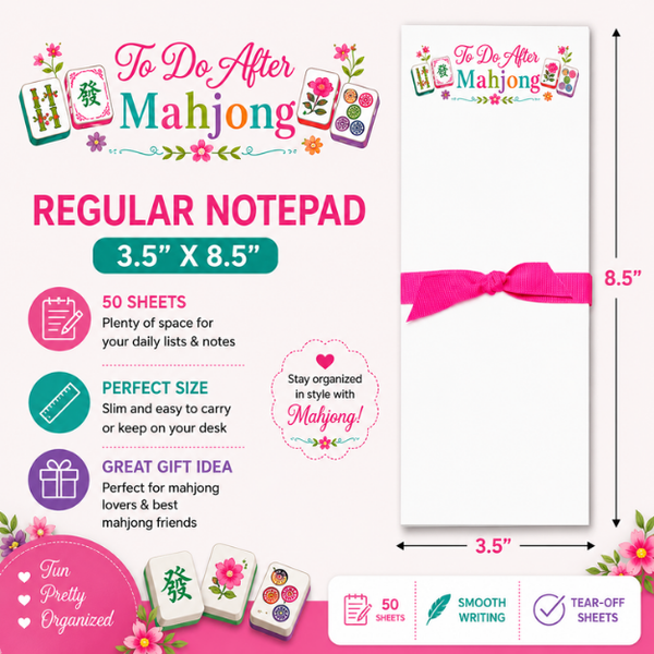 To Do After Mahjong Notepad