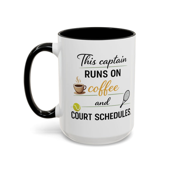 Tennis Captain Coffee Mug - Court Schedules