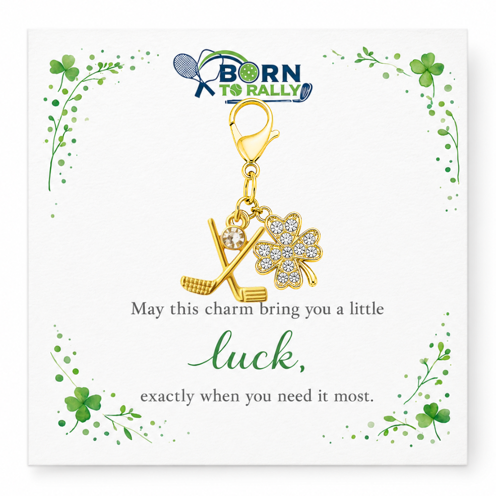 Golf Club Lucky Clover Clip on Charm