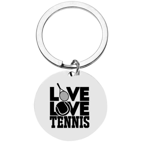 Tennis Keychain - Peace Love Tennis