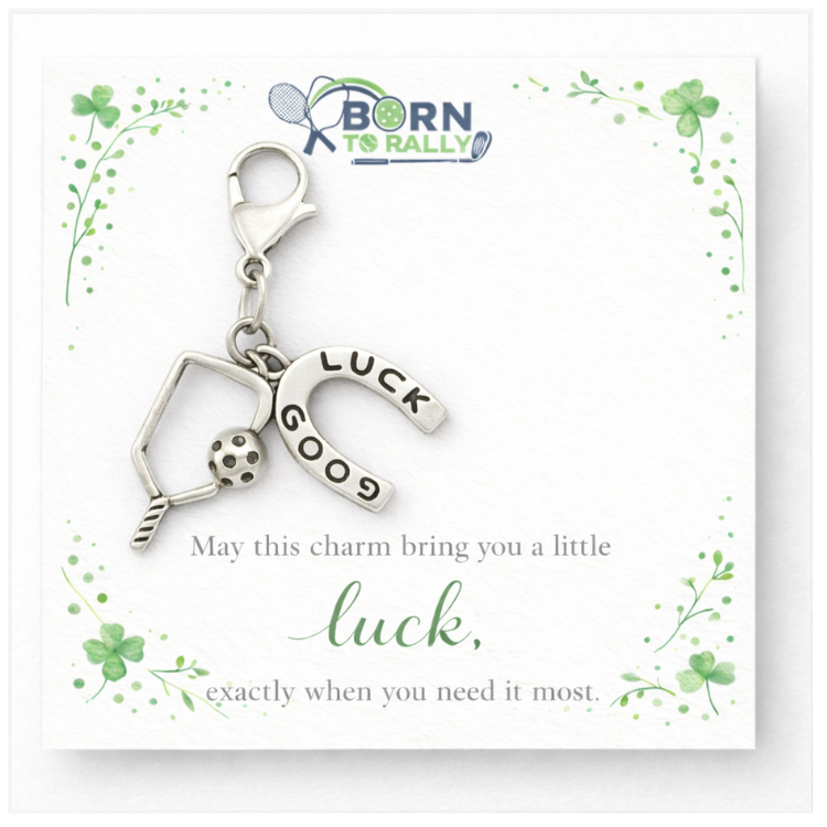 Pickleball Good Luck Horseshoe Clip On Charm
