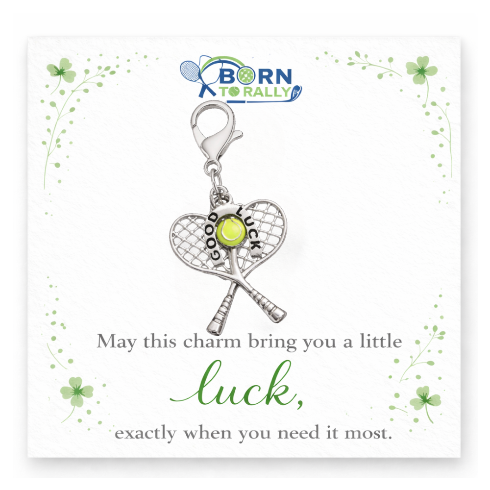 Tennis Horseshoe Good Luck Clip On Charm