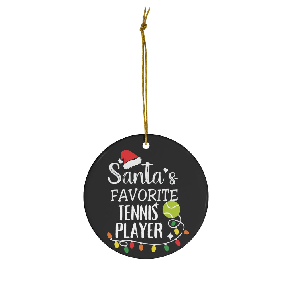 Santa's Favorite Tennis Player Ornament