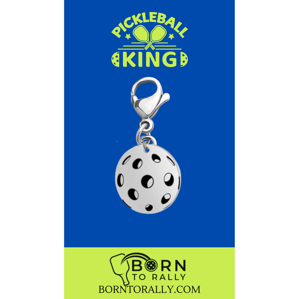 Pickleball King Paddle Clip On Charms