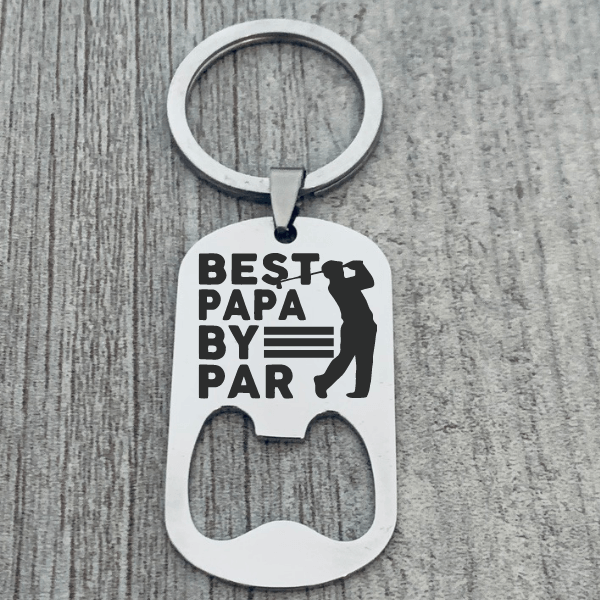 Best Papa By Par Golf Keychain