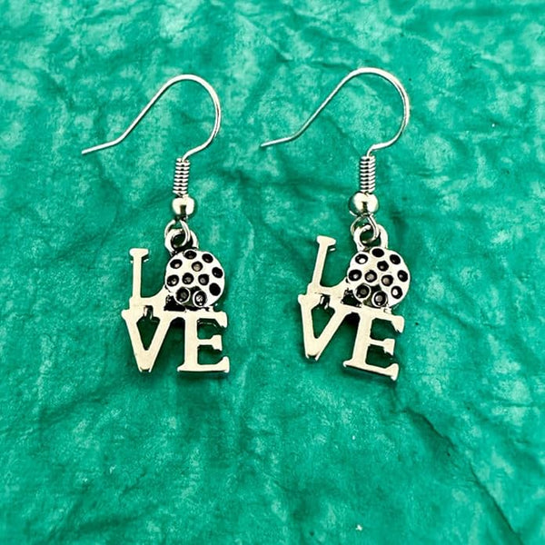 Love Pickleball Dangle Earrings