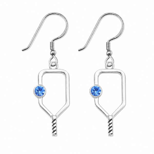 Pickleball Birthstone Dangle Earrings