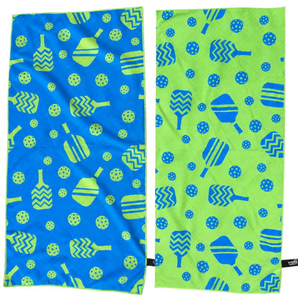 Pickleball Microfiber Towel - Blue/Green