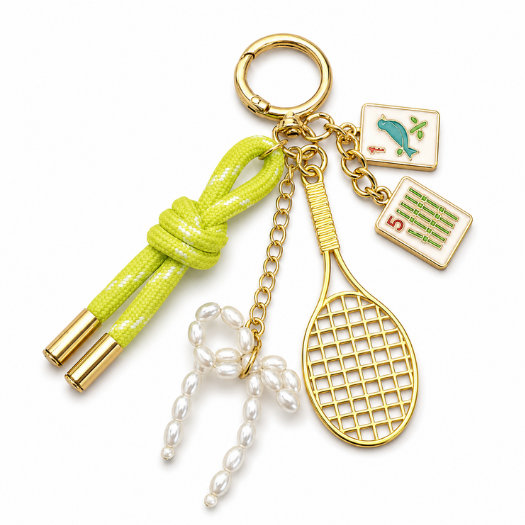 Tennis Majong Bag Charms Keychain