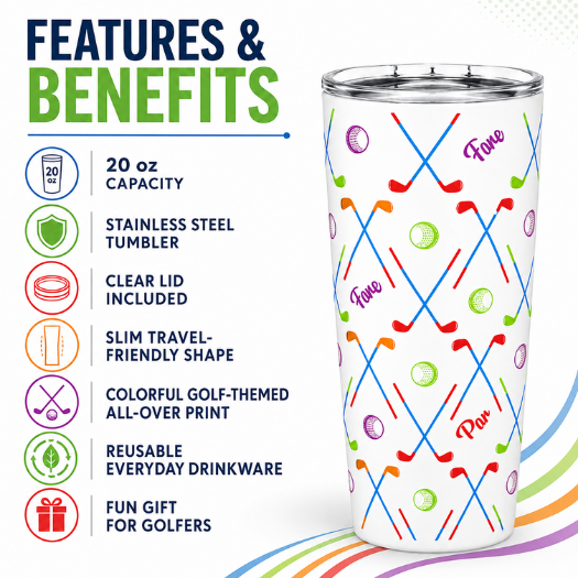Golf Club Tumbler 20oz