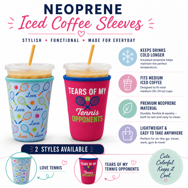 Tennis Ice Coffee Sleeve