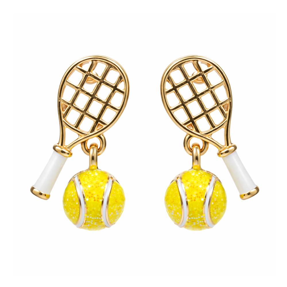 Tennis Racket and Ball Earring