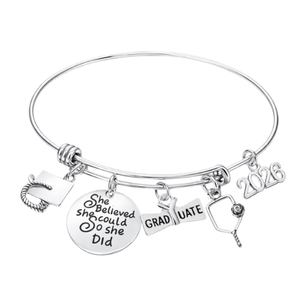 Pickleball Graduation Charm Bracelet