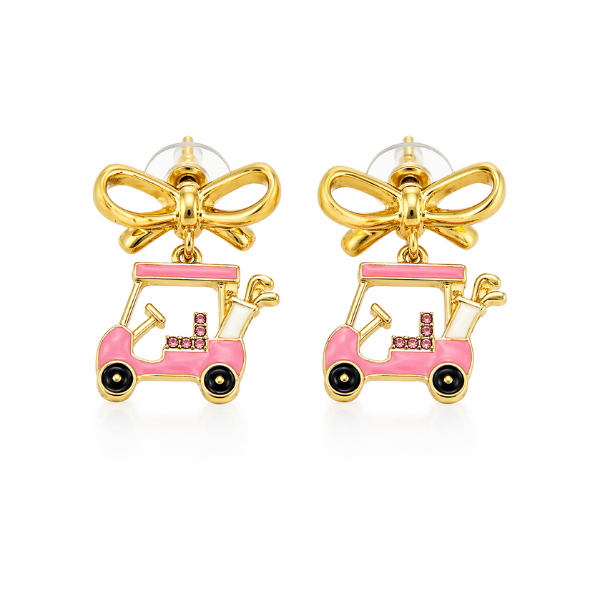 Golf Cart Bow Earrings
