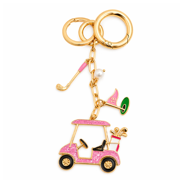 Golf Cart Bag Charm Keychain