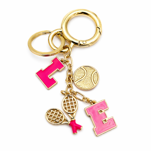 Tennis Love Bag Charm Keychain