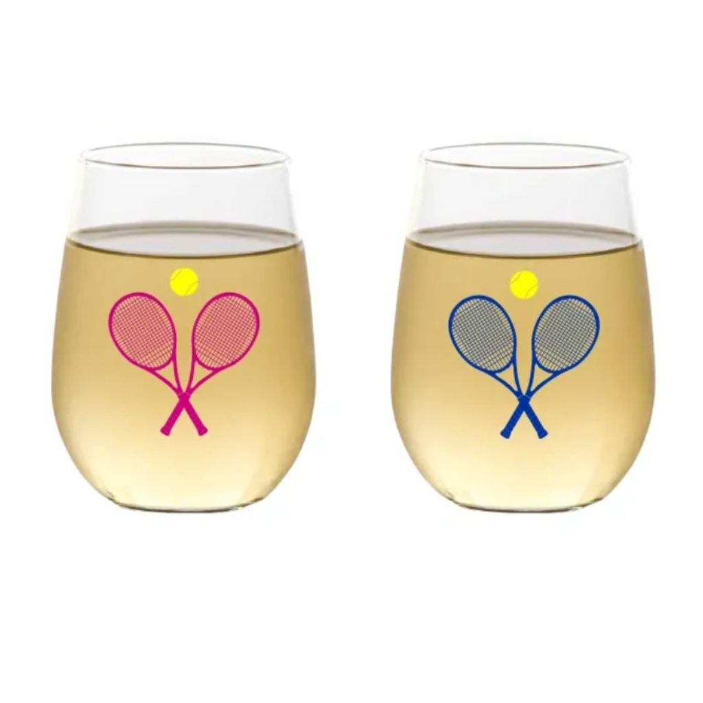 Tennis Wine Tumblers- Plastic Shatterproof