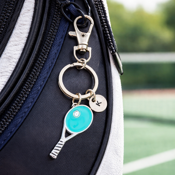 Personalized Color Pop Tennis Keychain- Pick Color
