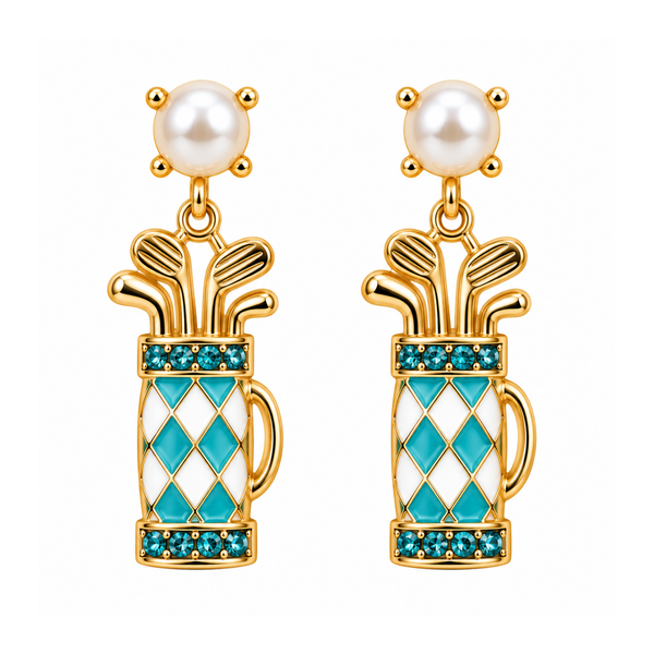 Golf Pearl Argyle Dangle Earrings - Pick Color