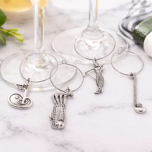 Golf Wine Charms