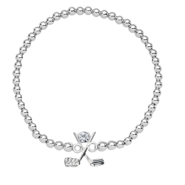 Golden Swing Golf Beaded Bracelet