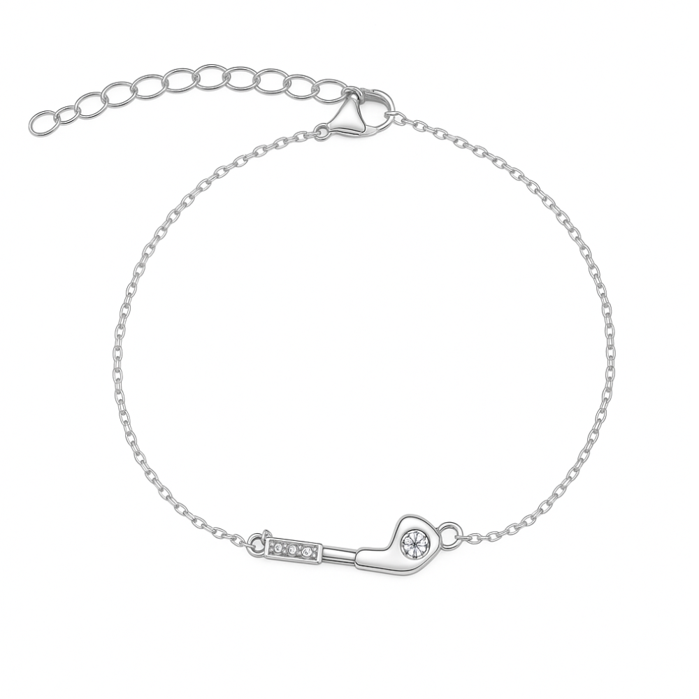 Golf Charm Chain Bracelet - Born to Rally