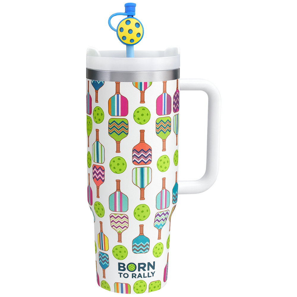 Pickleball 30oz Tumbler- Multi Paddle