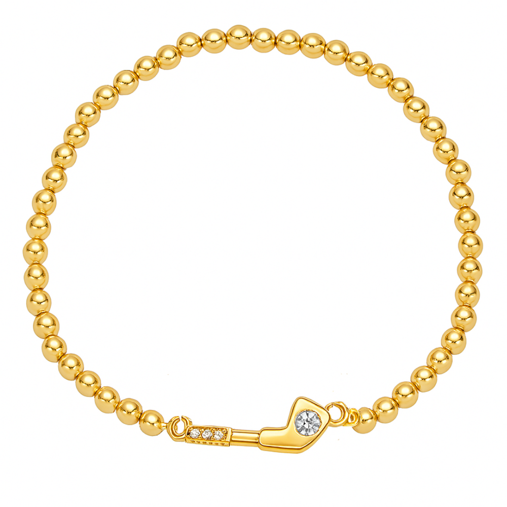 Golf CZ Beaded Bracelet