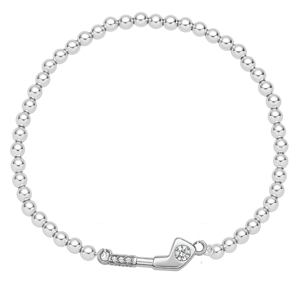 Golf CZ Beaded Bracelet