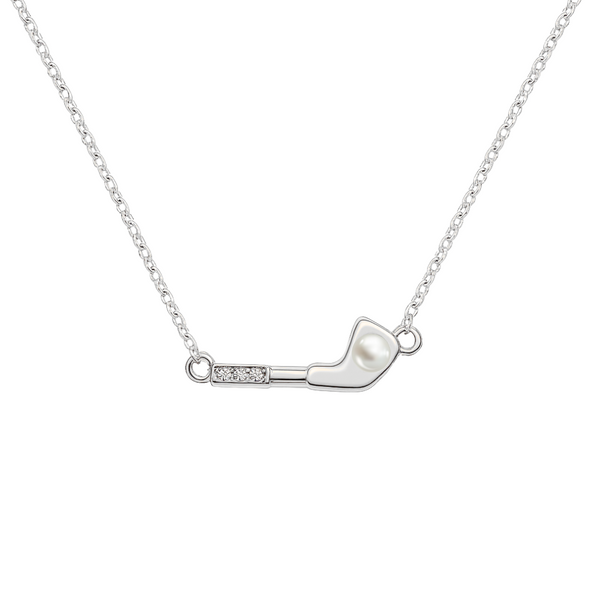 Golf Club Pearl Pendant Necklace