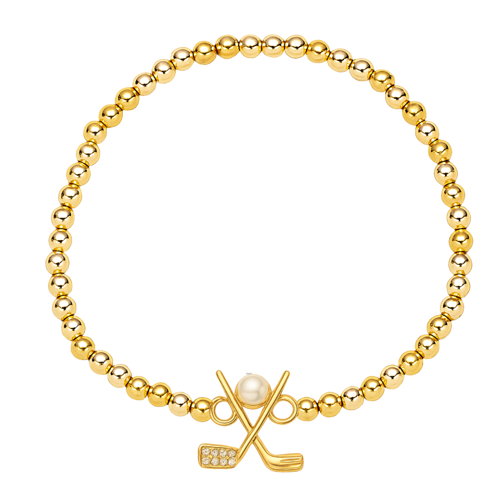 Golf Pearl Beaded Bracelet