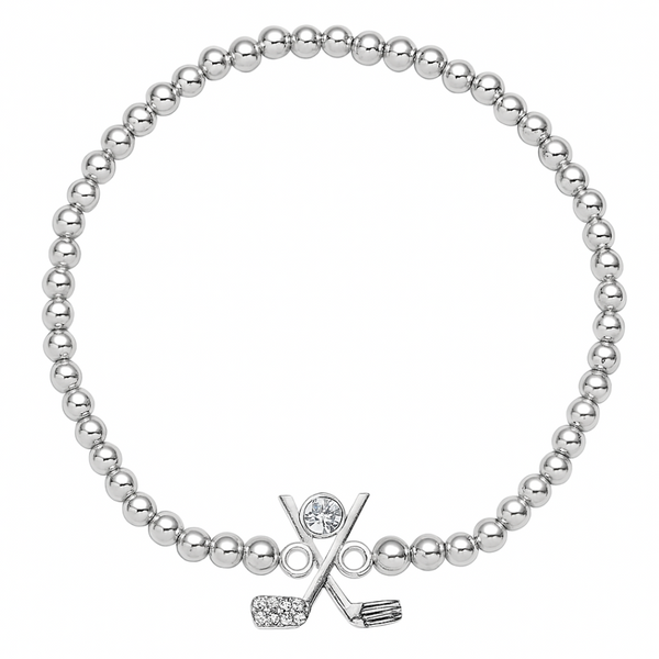 Golden Swing Golf Beaded Bracelet