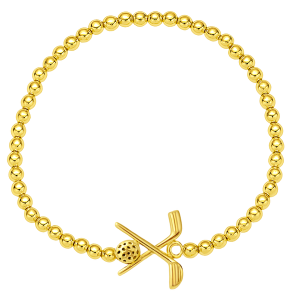 Golf Beaded Bracelet- Pick Color
