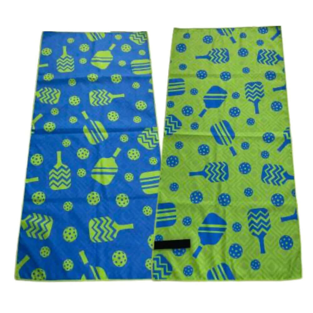 Green and Blue Pickleball Towel