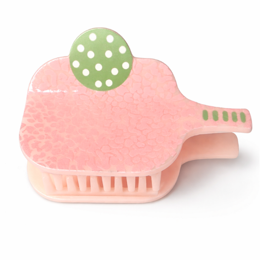 Pink Pickleball Hair Clip