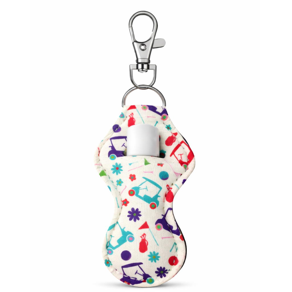 Golf Lip Balm Holder Keychain