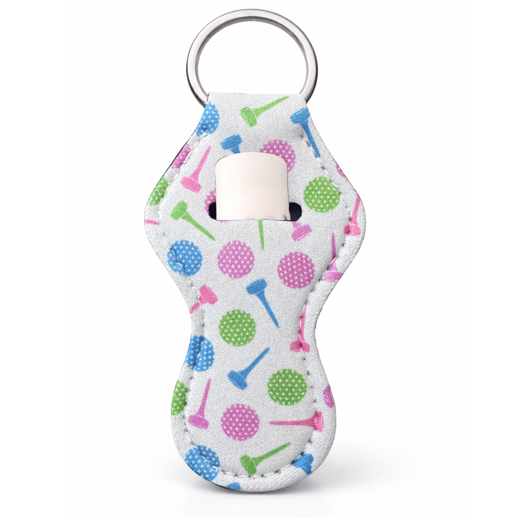 Golf Ball Chapstick Holder Keychain