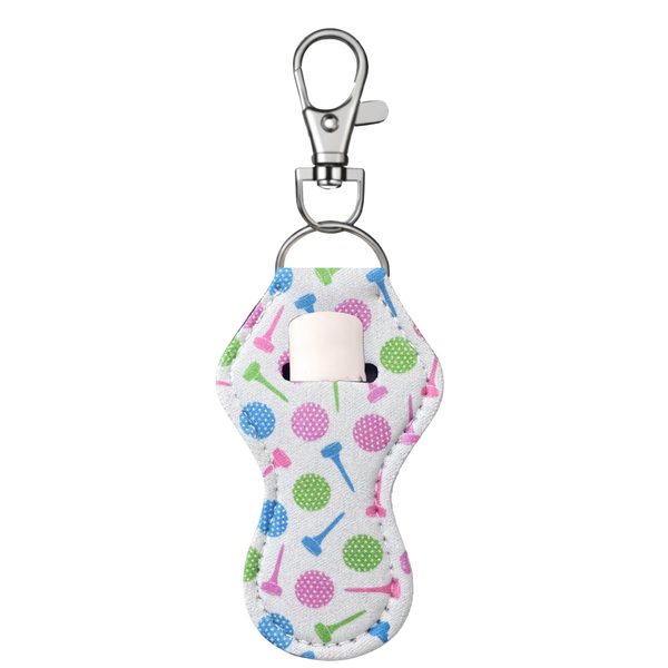 Golf Lip Balm Holder Keychain