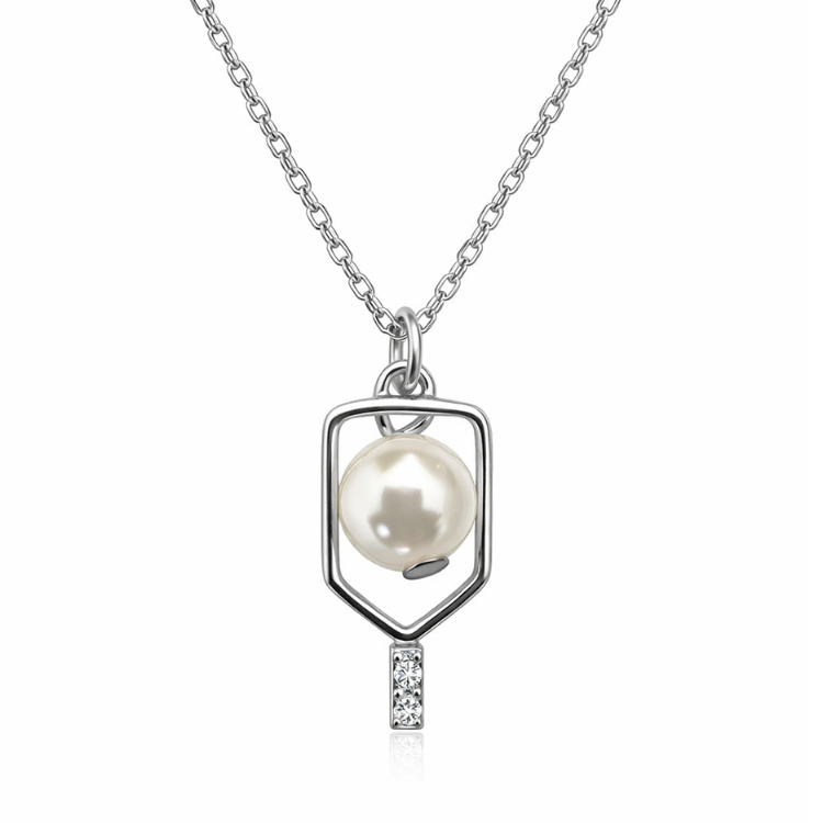 Pickleball Open Paddle Pearl Necklace