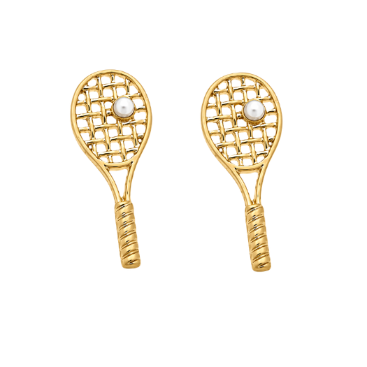 Tennis Pearl Stud Earrings