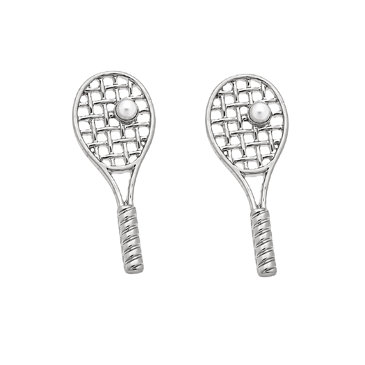 Tennis Pearl Stud Earrings
