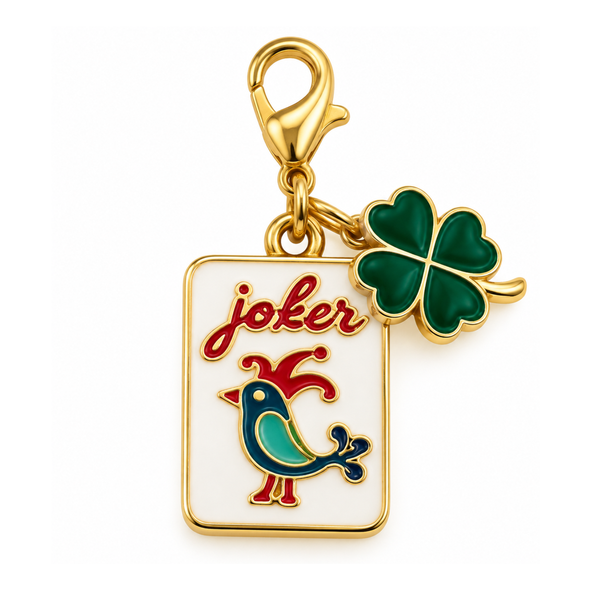 Mahjong Lucky Gold Clip On Charms - Pick Tiles