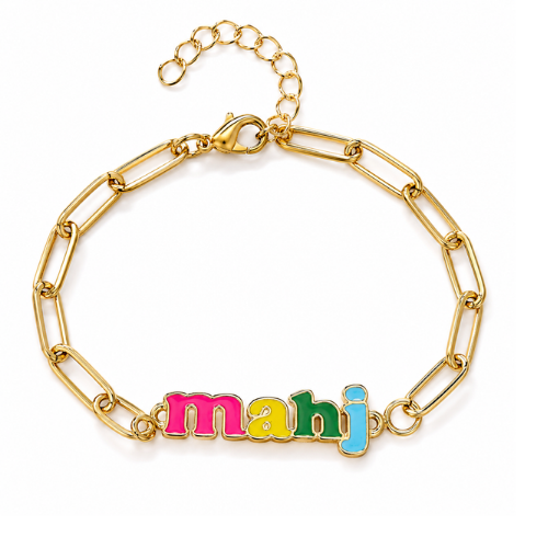 Mahj Pop Paperclip Bracelet