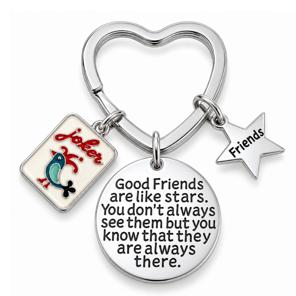 Mahj Bestie Friendship Keychain – Born to Rally mahjong gift, photo 2