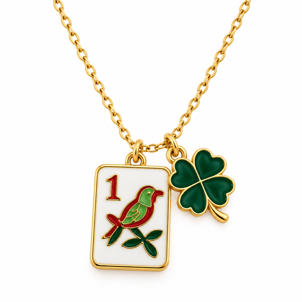 Mahjong Lucky Gold Necklace – Pick Your Tile