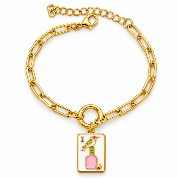 Pickleball Mahj Paperclip Bracelet