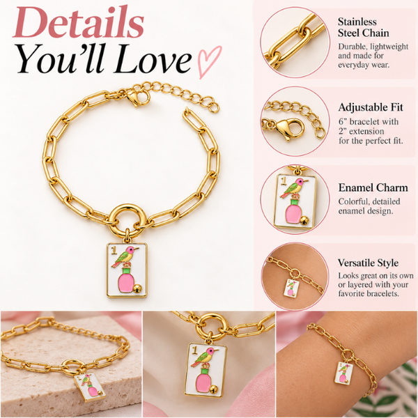 Pickleball Mahj Paperclip Bracelet