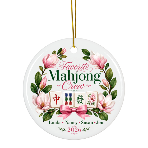 Personalized Mahjong Crew Ornament