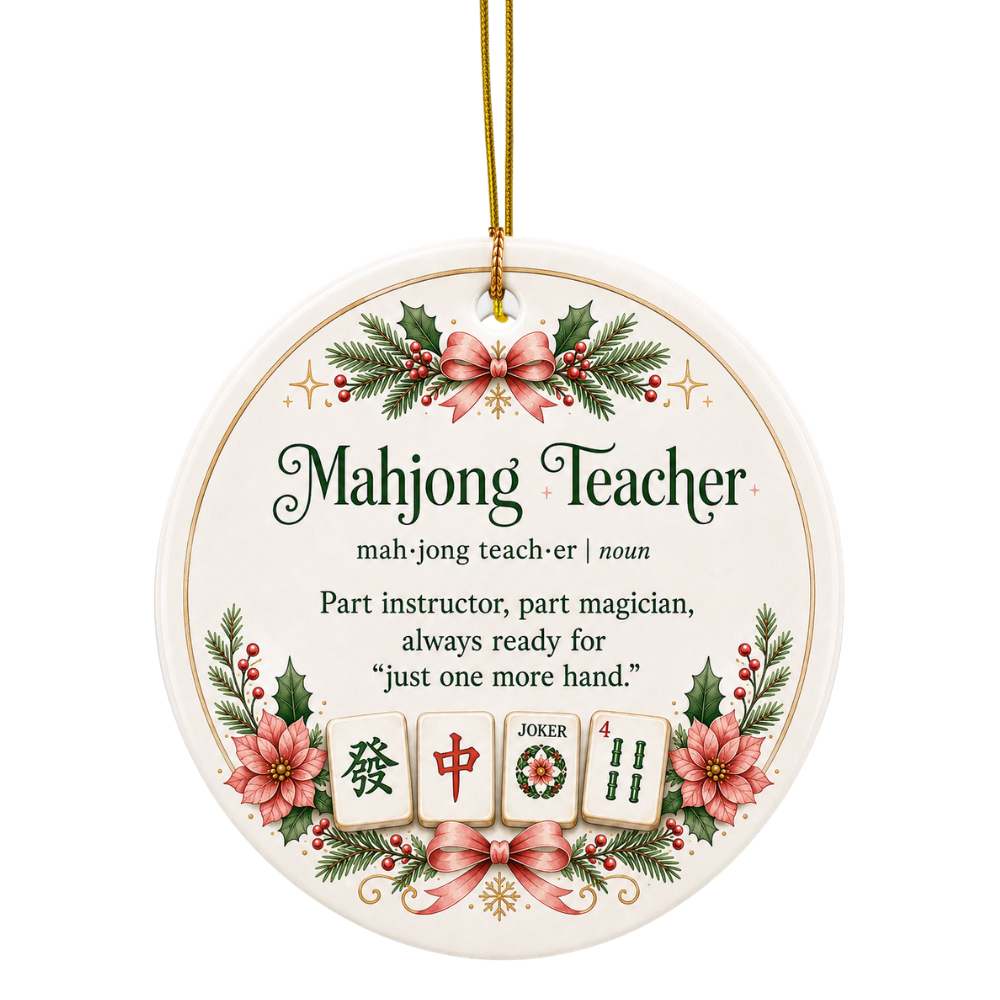 Mahjong Teacher Ornament